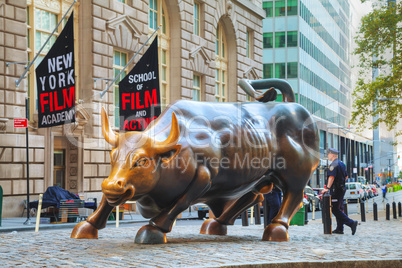 Charging Bull sculpture in New York City