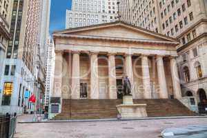 Federal Hall National Memorial on Wall Street in New York
