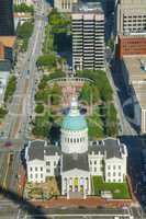 Downtown St Louis, MO with the Old Courthouse