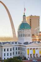 Downtown St Louis, MO with the Old Courthouse