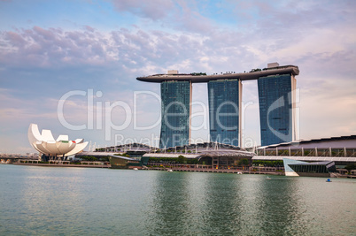 Overview of Singapore with Marina Bay Sands