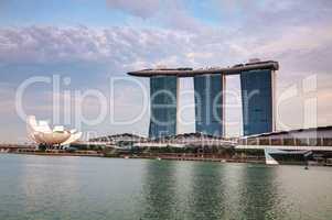 Overview of Singapore with Marina Bay Sands