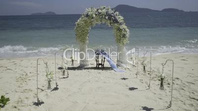 Wedding decoration on the tropic island