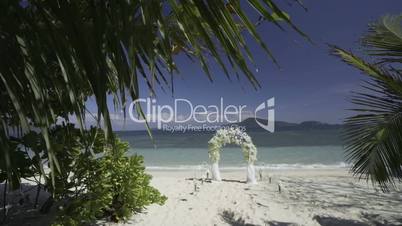Wedding decoration on the tropic island
