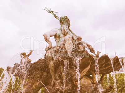 Neptunbrunnen fountain in Berlin vintage