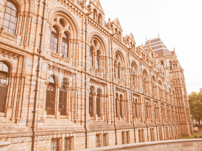 Natural History Museum, London, UK vintage