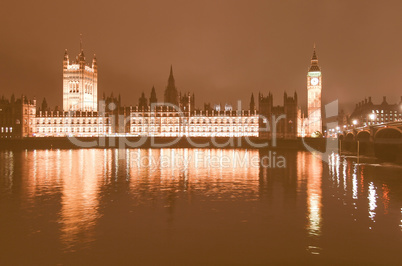 Houses of Parliament vintage
