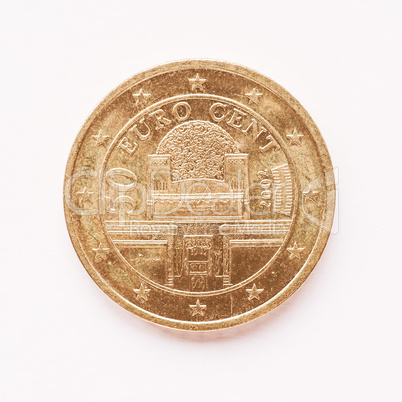 Austrian 50 cent coin vintage
