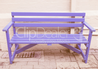 Blue bench vintage