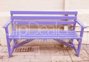 Blue bench vintage