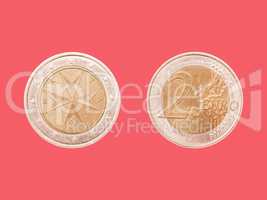 Euro coin from Malta vintage
