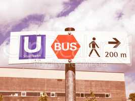 Ubahn sign vintage