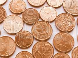 Euro coins vintage