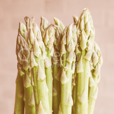 Retro looking Asparagus vegetable