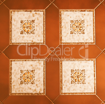 Floral tiles vintage