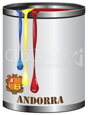 Paint match color of flag Andorra
