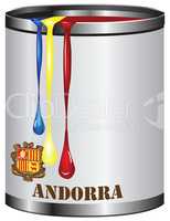 Paint match color of flag Andorra