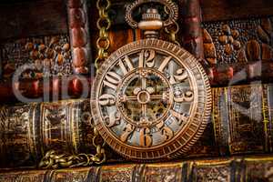 Old Books and Vintage pocket watch