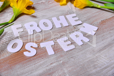 Buchstaben Frohe Ostern Hintergrund