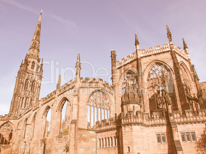 Coventry Cathedral ruins vintage