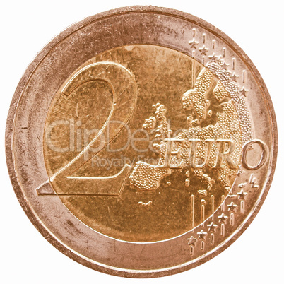Euro coins vintage