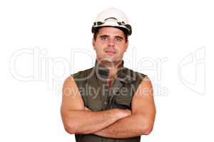 oil worker posing