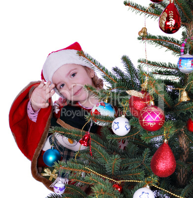 little girl Santa Claus