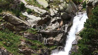 Beautiful veil cascading waterfall