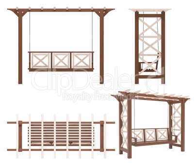 Garden - park pergola swing