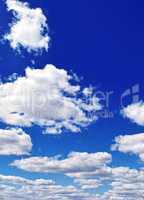 Blue sky with white clouds