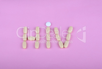 hiv therapy efavirenz on pink background
