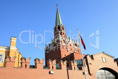 Kremlin tower on sky background