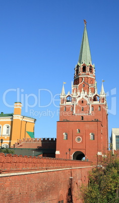 Kremlin tower on sky background