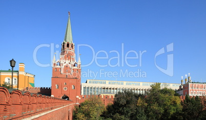 Kremlin tower on sky background