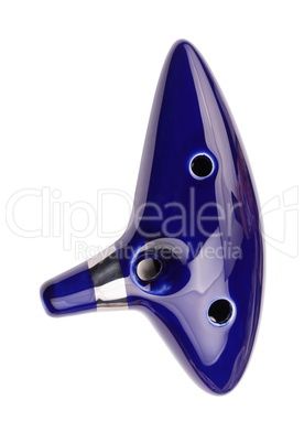 Blue Ocarina isolated