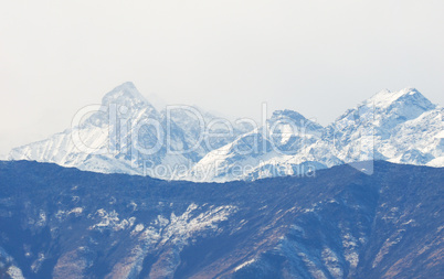 View of Italian Alps in Aosta Valley, Italy