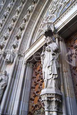 Jesus Christ statue at Barcelona Cathedral