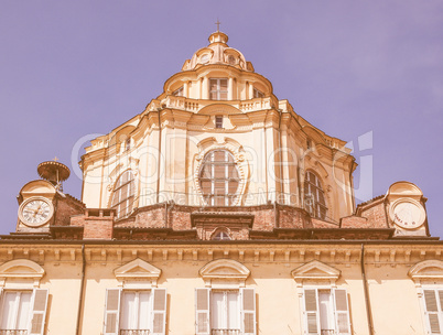 San Lorenzo church Turin vintage