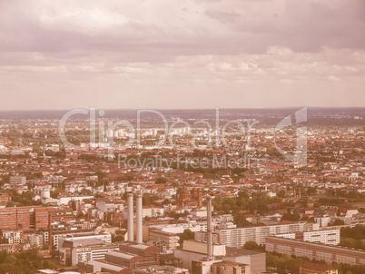 Berlin aerial view vintage