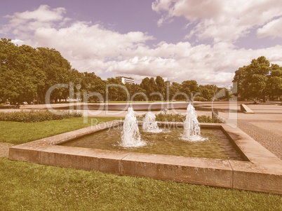 Gardens in Stuttgart, Germany vintage