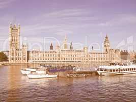 Houses of Parliament vintage