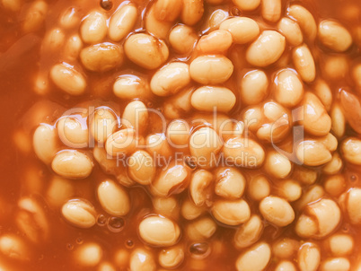 Retro looking Baked beans