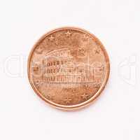 Italian 5 cent coin vintage