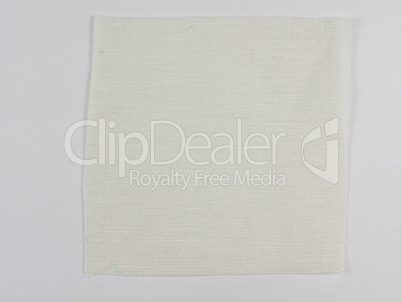 White fabric sample