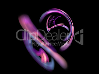 image of one Digital Fractal on Black Color