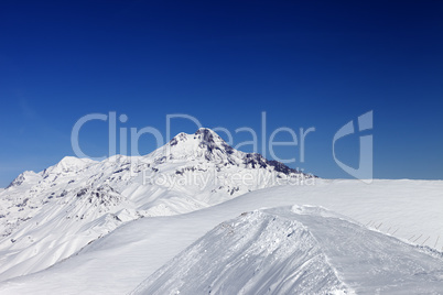 Views of Mount Kazbek at nice sun day