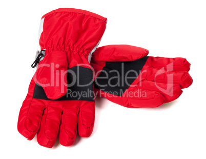 Pair of winter ski gloves