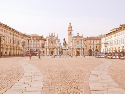 Piazza San Carlo vintage