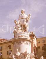 Columbus monument in Genoa vintage