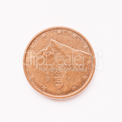 Slovak 5 cent coin vintage